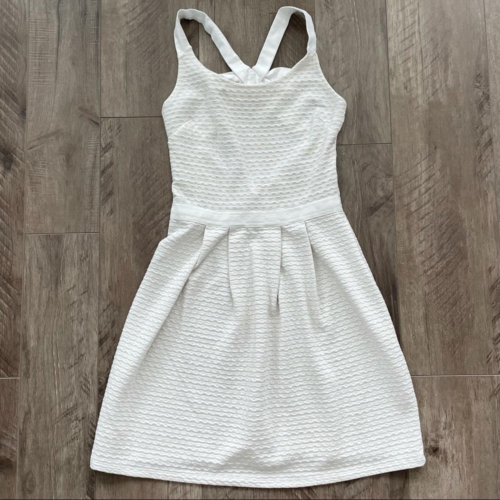 EUC Naf Naf Criss Cross Back Dress with Bow EU M